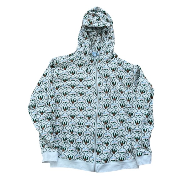 Hill House The All Gender Teddy Zip Up Fleece Hoodie Jacket White Ski Chalet - Picture 1 of 7